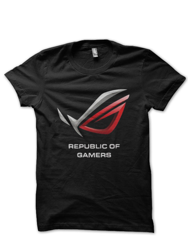 Republic Of Gamers Black T-Shirt Hoodie, Sweatshirt | PureTeeCo.com