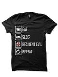 Eat, Sleep, Repeat â€“ Resident Evil Black T-Shirt Hoodie, Sweatshirt | PureTeeCo.com