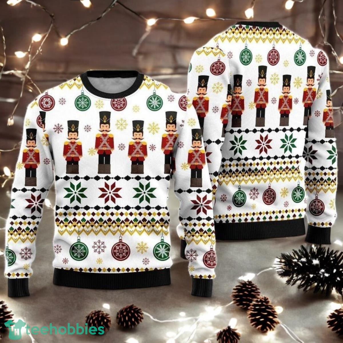Retro Nutcracker Group Ugly Christmas Sweater Nutcracker Xmas Sweater