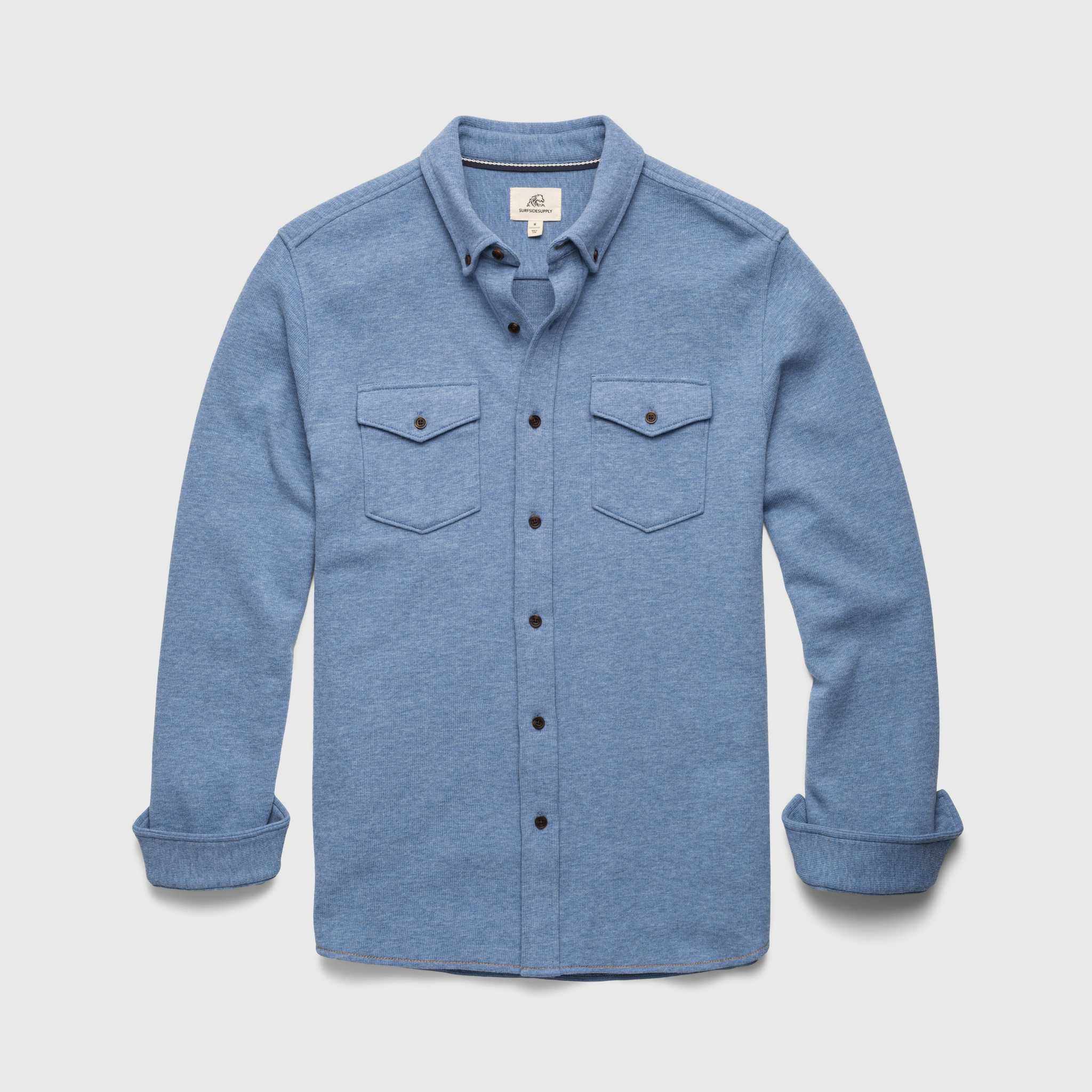 Rex Soft Knit Shirt - Blue Heather Hoodie, Sweatshirt | PureTeeCo.com (Image 1)