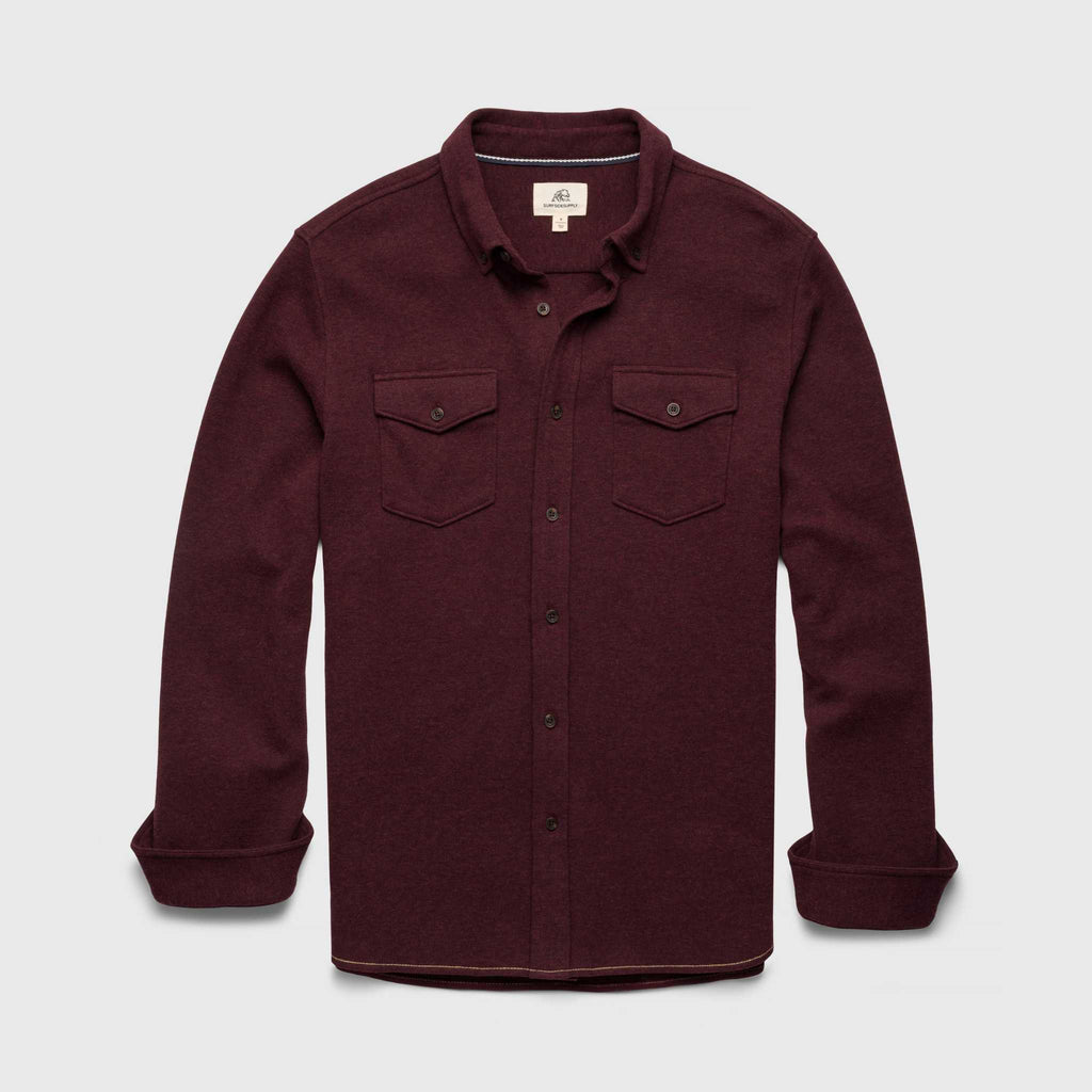 Rex Soft Knit Shirt - Cabernet Heather Hoodie, Sweatshirt | PureTeeCo.com (Image 1)