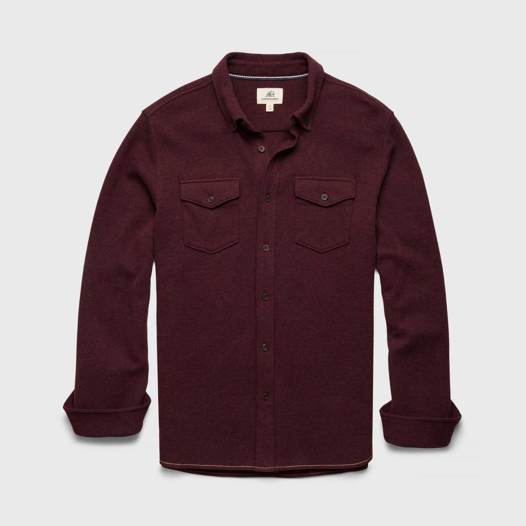 Rex Soft Knit Shirt - Cabernet Heather Hoodie, Sweatshirt | PureTeeCo.com (Image 1)