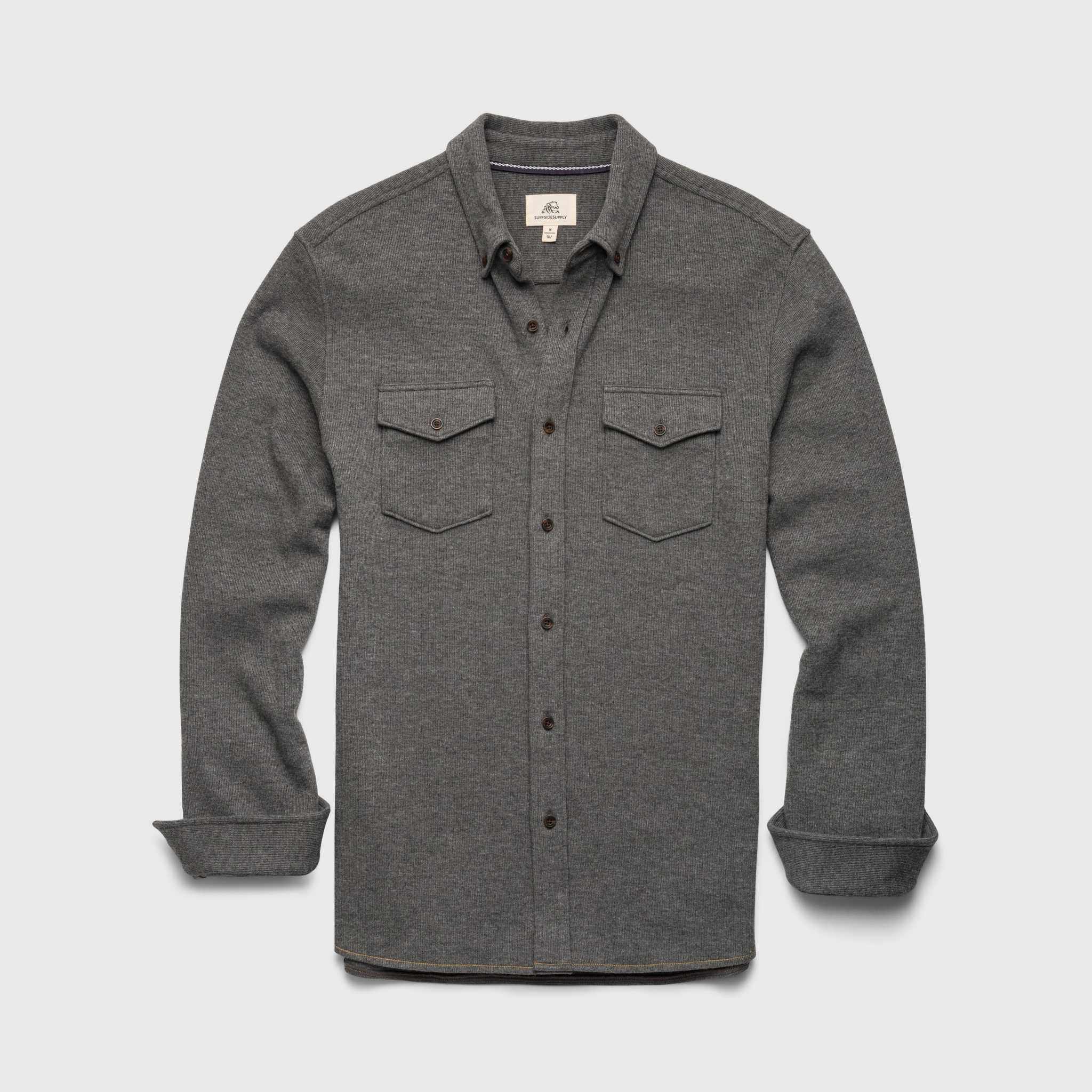 Rex Soft Knit Shirt - Charcoal Heather Hoodie, Sweatshirt | PureTeeCo.com (Image 1)