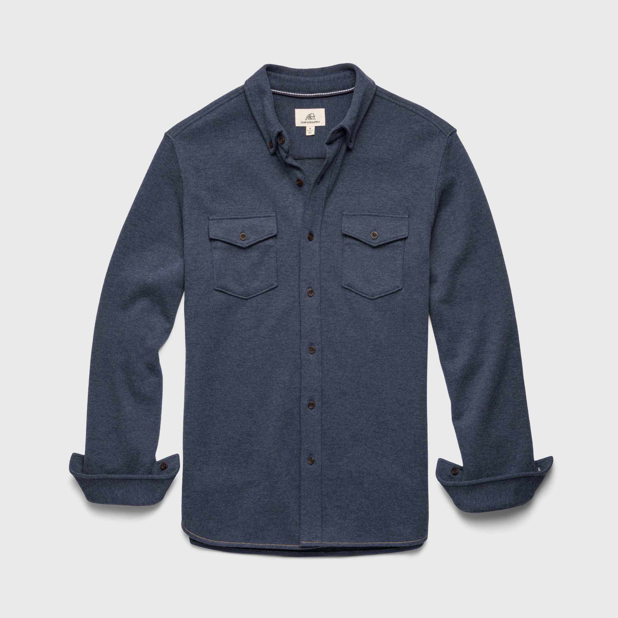 Rex Soft Knit Shirt - Navy Heather Hoodie, Sweatshirt | PureTeeCo.com (Image 1)