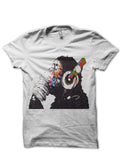 BANKSY DJ Monkey Thinker T-Shirt Hoodie, Sweatshirt | PureTeeCo.com