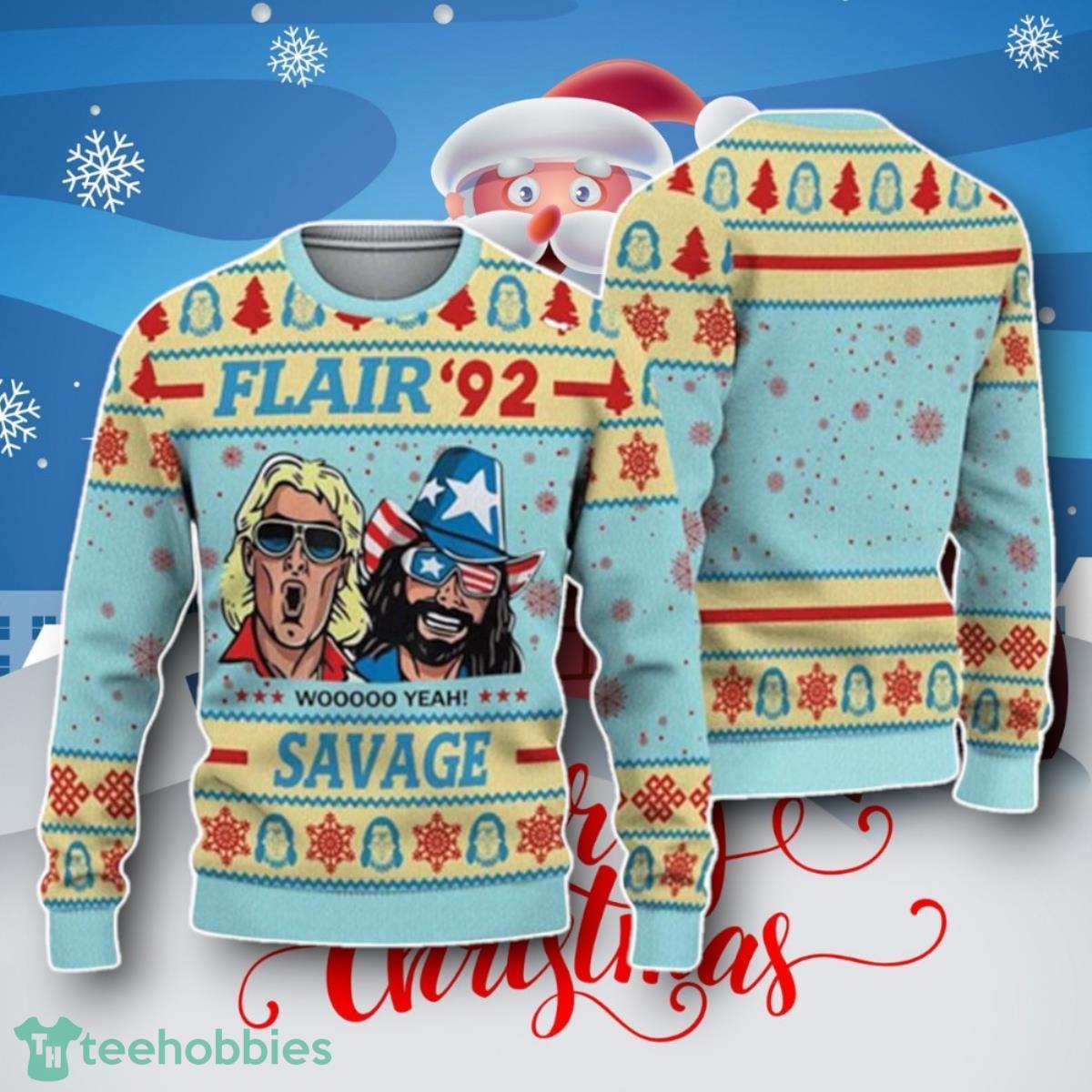 Ric Flair Ugly Sweater, Flair Savage Ugly Christmas Sweater Unique Gift