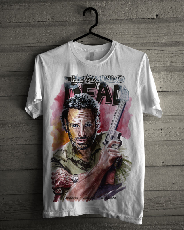 Rick Walking White T-Shirt Hoodie, Sweatshirt | PureTeeCo.com