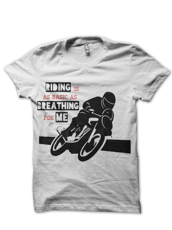 Biker White T-Shirt Hoodie, Sweatshirt | PureTeeCo.com