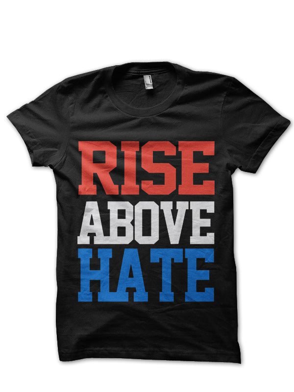 Rise Above Black Tee Hoodie, Sweatshirt | PureTeeCo.com