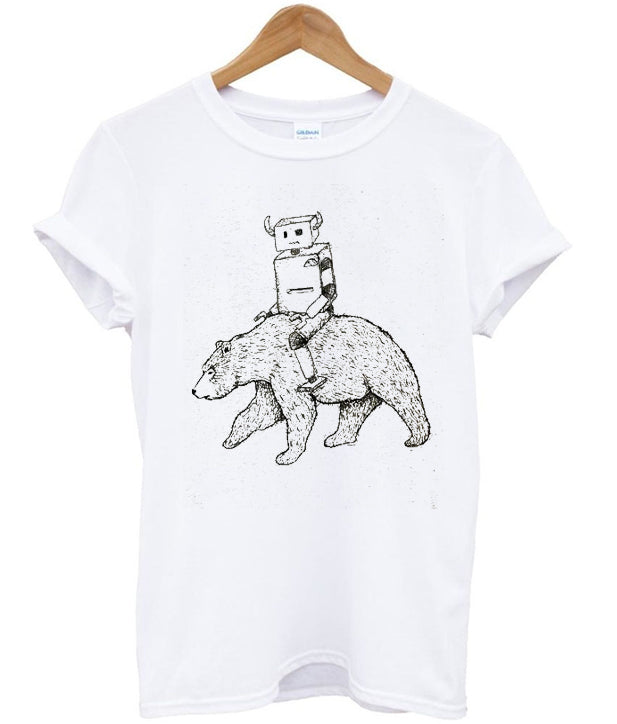 robot and bear t-shirt Hoodie, Sweatshirt | PureTeeCo.com