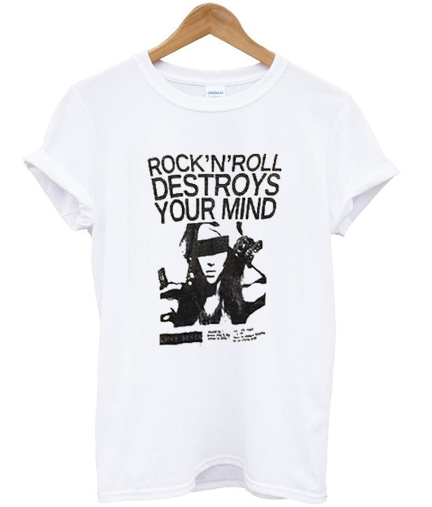 rock n roll destroys your mind t-shirt Hoodie, Sweatshirt | PureTeeCo.com