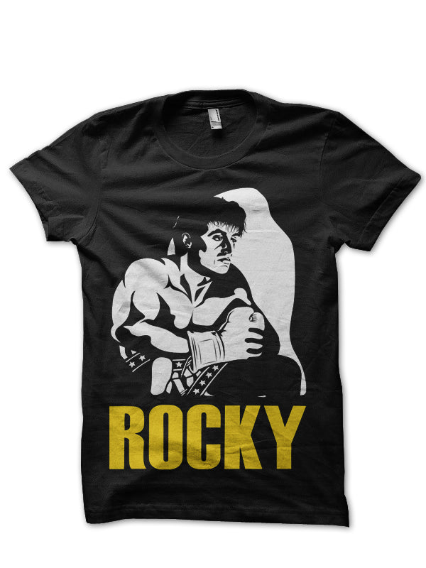 Rocky Balboa Black Tee Hoodie, Sweatshirt | PureTeeCo.com