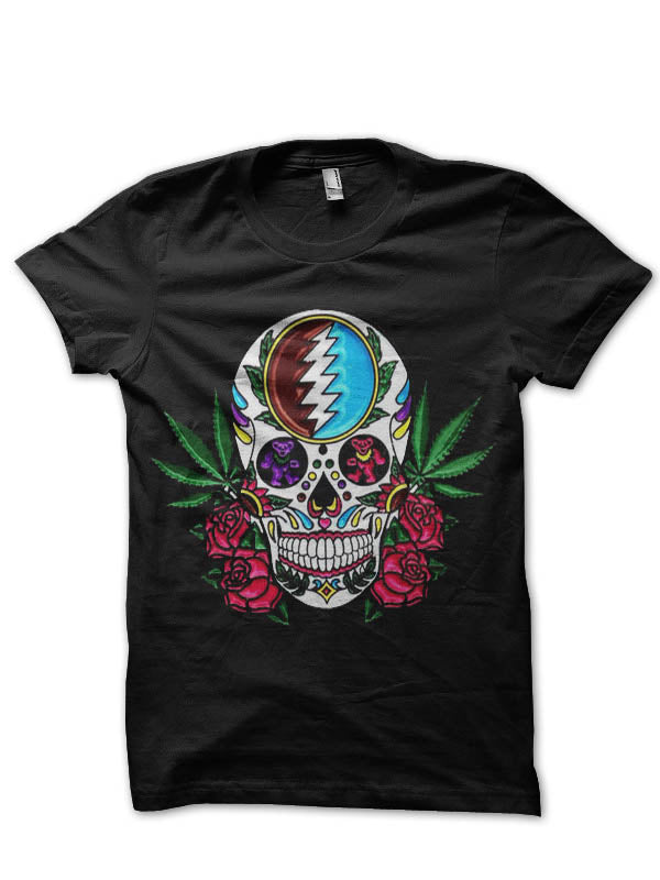 Grateful Dead Skull Black T-Shirt Hoodie, Sweatshirt | PureTeeCo.com
