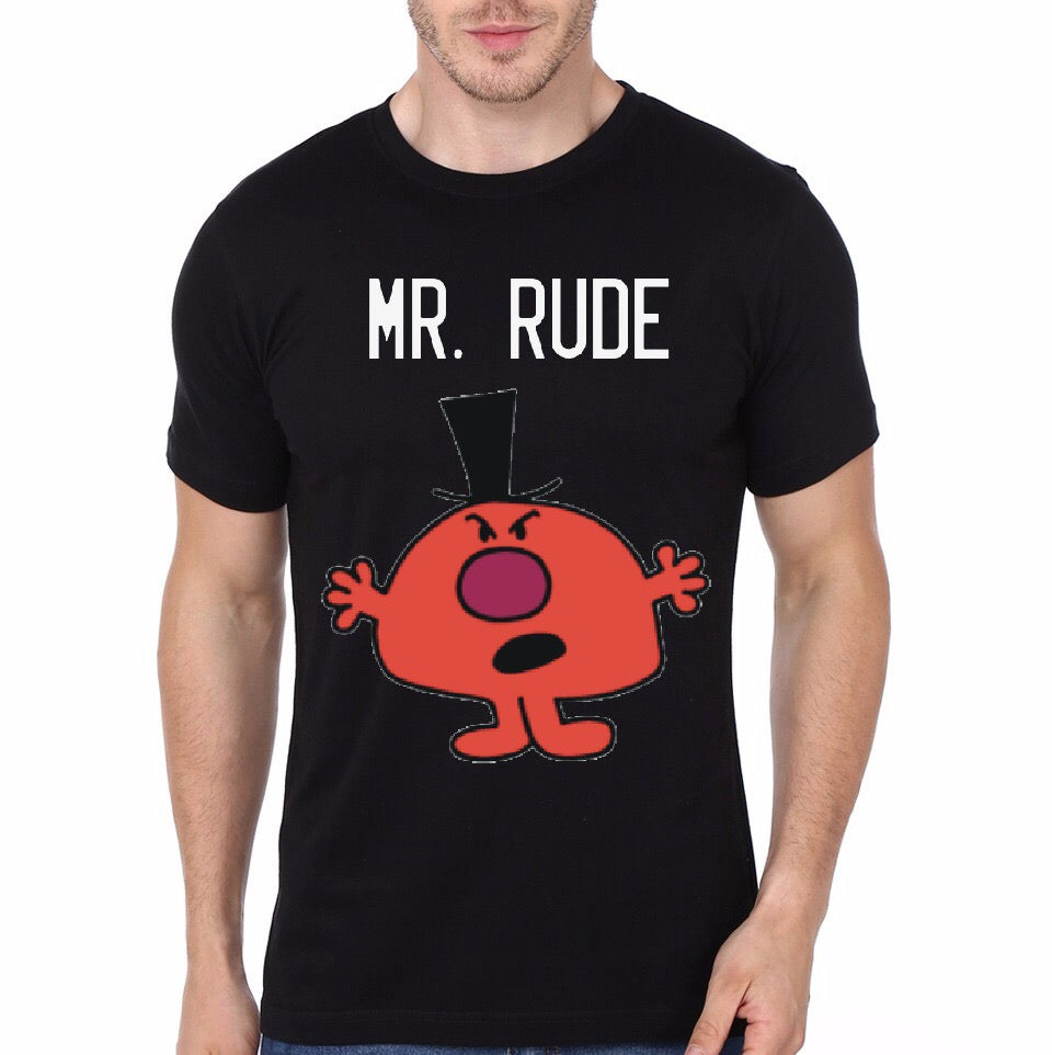 Mr. Rude Black T-Shirt Hoodie, Sweatshirt | PureTeeCo.com
