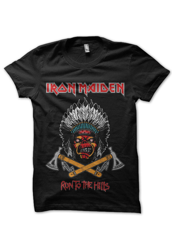 Iron Maiden â€“ Run To The Hills Black T-Shirt Hoodie, Sweatshirt | PureTeeCo.com