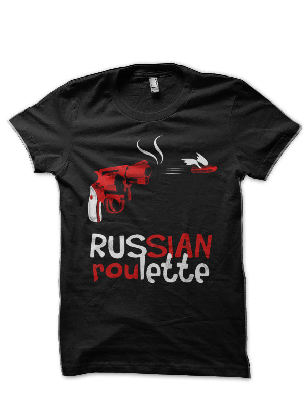 Russian Roulette Tapestry Black T-Shirt Hoodie, Sweatshirt | PureTeeCo.com