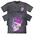 Iridescent Skull Crown Unisex Mens Carbon Grey 240gsm French Terry T-Shirt Go...