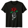 Love Endures Skeleton Hand Rose T-Shirt Skeleton Rose Gothic Romance Gift