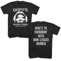Jaws Quint's Shark Tours Quote Men's T Shirt Swimmin with Bow-Legged Women Amity