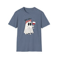 Boo-gie Ghost Unisex T-Shirt, Halloween Shirt, Cute Ghost Tee, Wine Lover