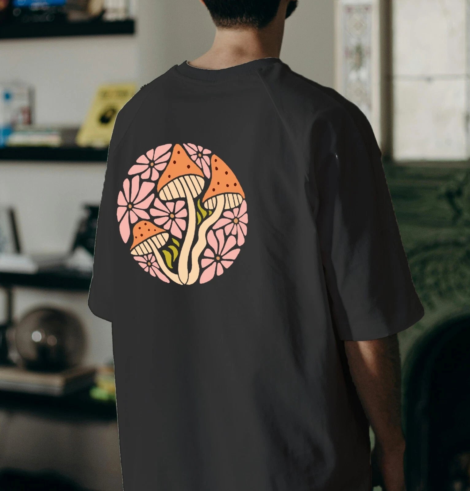 Unisex Slim Fit T-Shirt - Shrooms Original Summer Crewneck Slim Fit Trendy