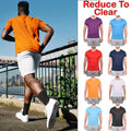Mens Breathable T Shirts Cool Dry Running Gym Top Sports Performance Wicking Lot