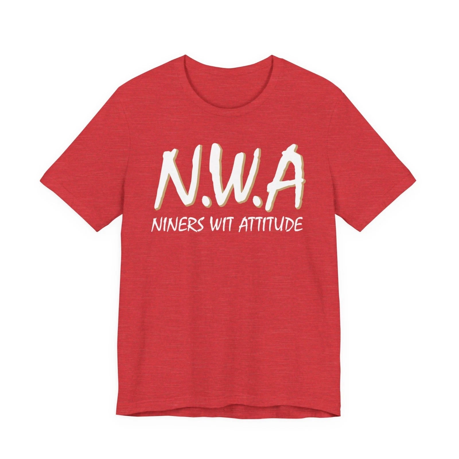 N.W.A Niners Wit Attitude T Shirt  90s Retro Style Hip Hop SF 49ers Football Tee