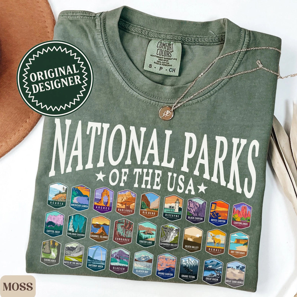 National Parks Shirt US National Park Camping Gift for Family Trip Nature Lover Image 1 of 4