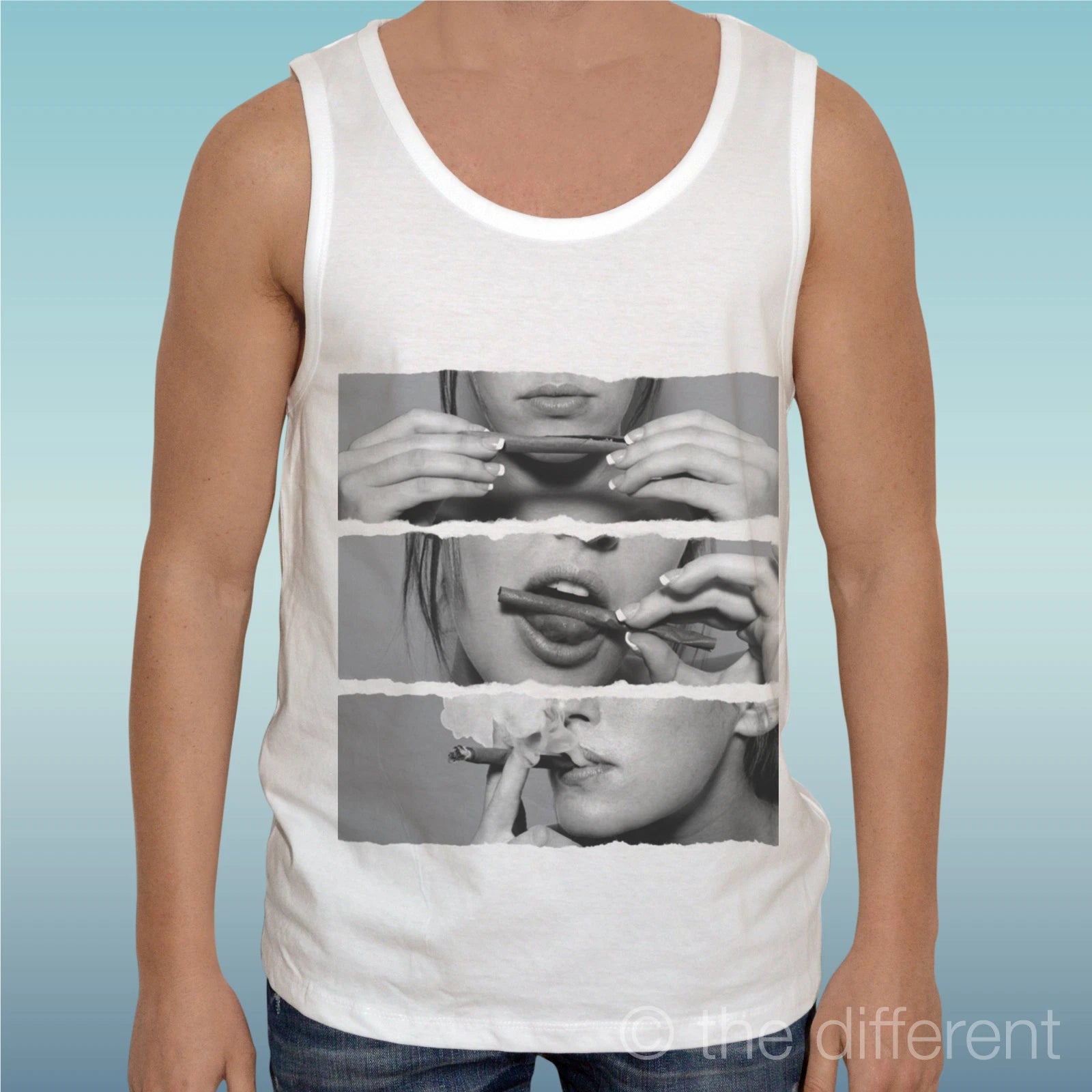 Tank Top T-Shirt "Girl Smoking" Gift Idea
