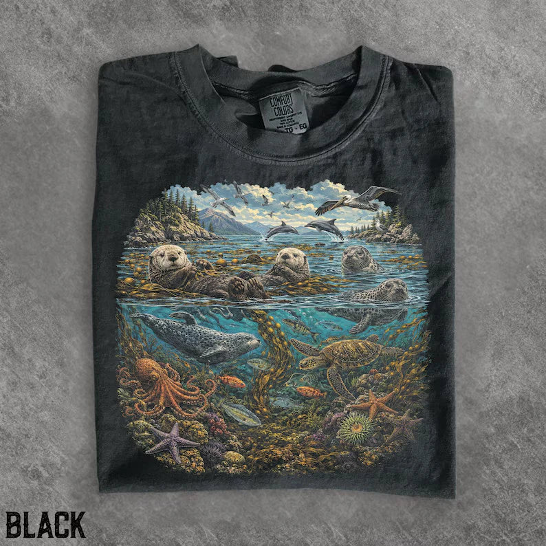 Sea Otter Coastal Marine Life Comfort Tee