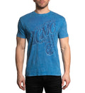 AFFLICTION FILLMORE Men's T-shirt Blue Biker MMA