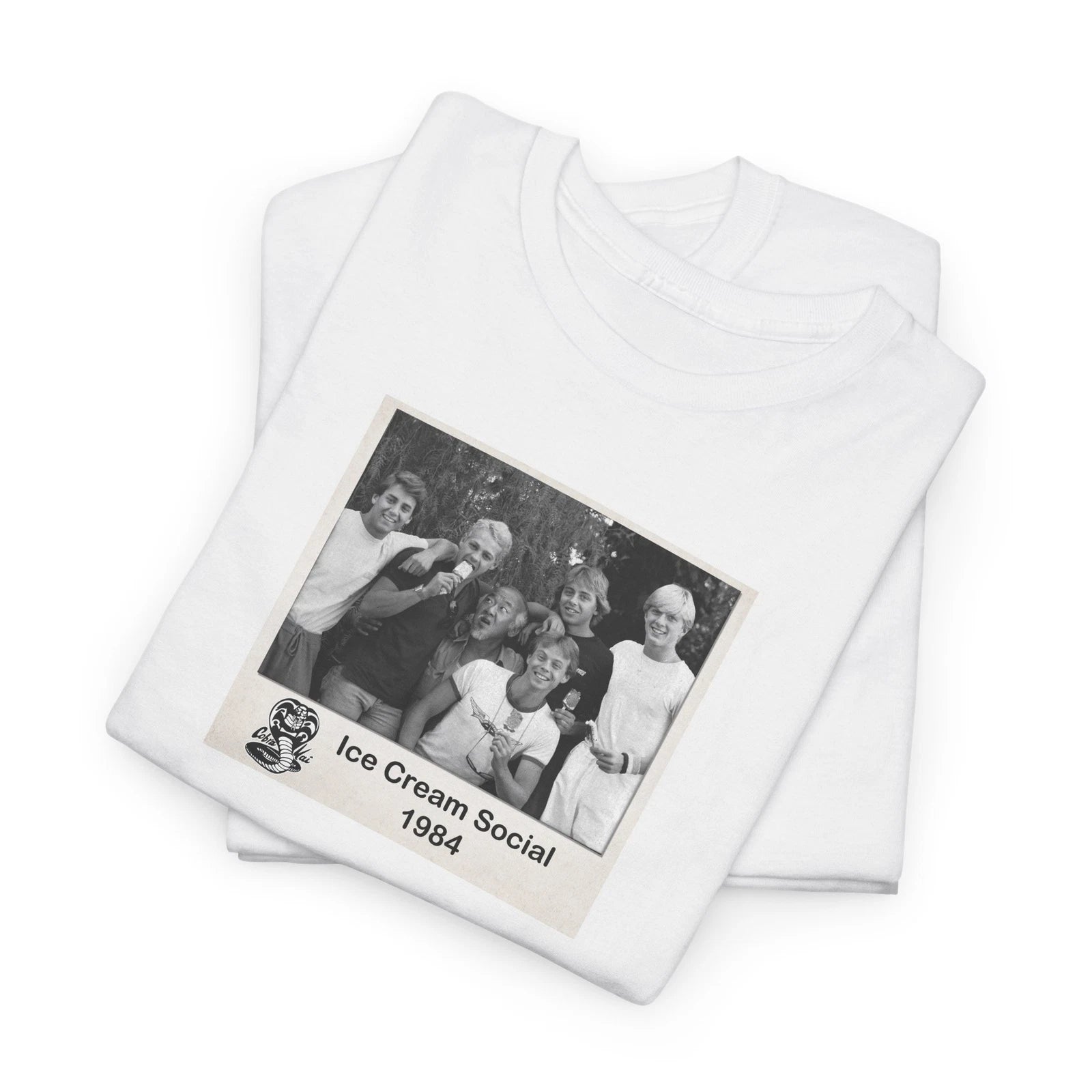 Karate Kid Mr Miyagi Funny Photo Cobra Kai Ice Cream Social Soft Cotton T-Shirt