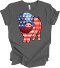 American Flag Pig Farmer T-Shirt US Patriotic Pig Farm Animal 4th of July Gift