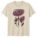 Minimalist Abstract Rose Line Art T-Shirt Abstract Floral Botanical Art Birthday