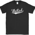 Wasted T-Shirt Funny Drinking Baseball Beer Whiskey Wine Drunk Humor Tee