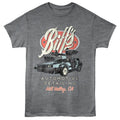 Back to The Future Biffs Automotive Hill Valley Mens T Shirt California DeLorean