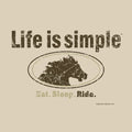 Horse T-shirt Size S 2XL NWT Life is Simple Ride New Beige Cotton Ts