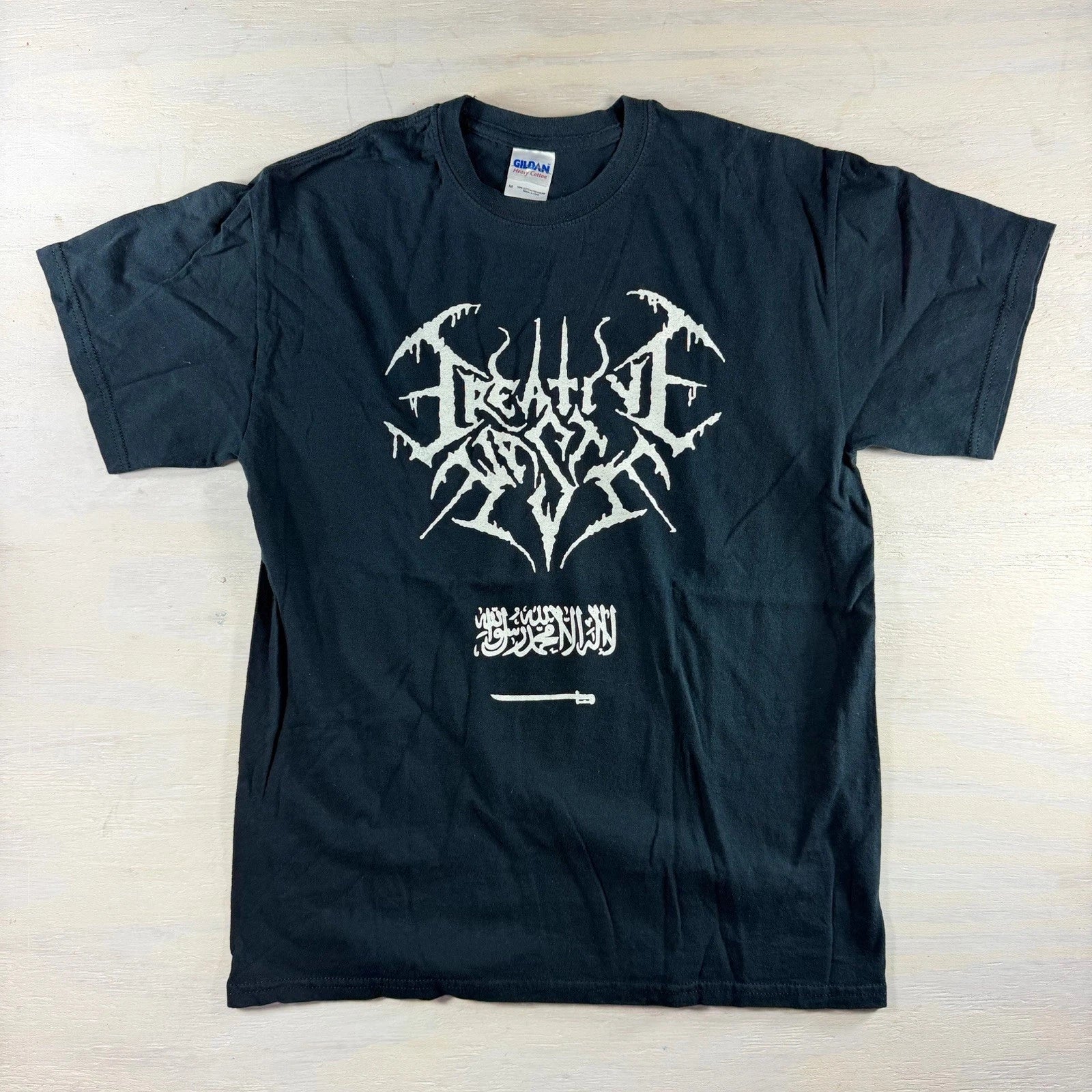 Creative Waste Band T Shirt Grindcore Metal Black Two Sided Sz M Saudi Arabia