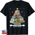 Book Lover Christmas Library Tree for Librarian T-Shirt