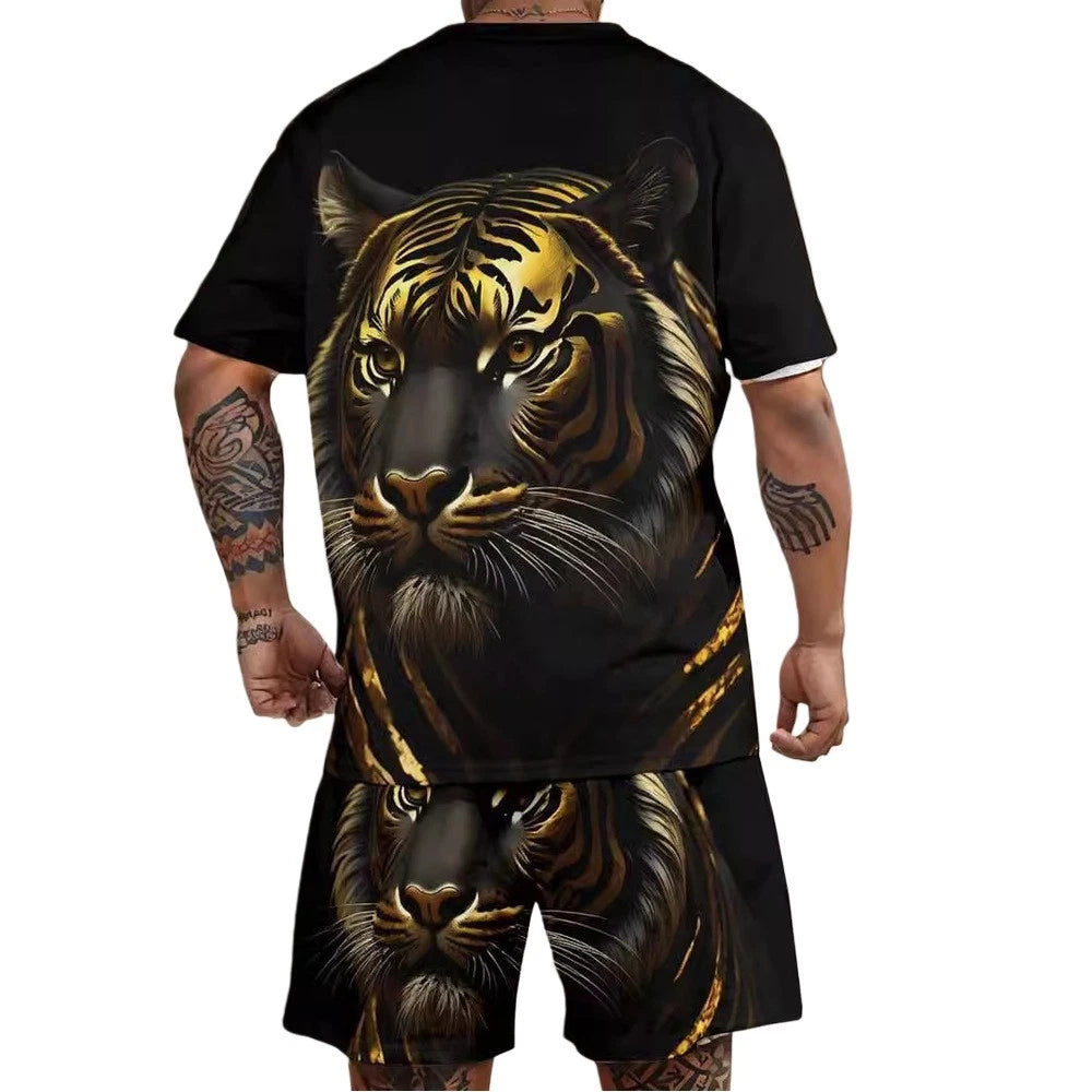 Shortsleeved Black Shirt Casual Round Neck for Everyday Street Fashion