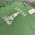 Swing Juice Mens Funny 19th Hole Beer Golf T Shirt Short Sleeve Green Sz XL NWT