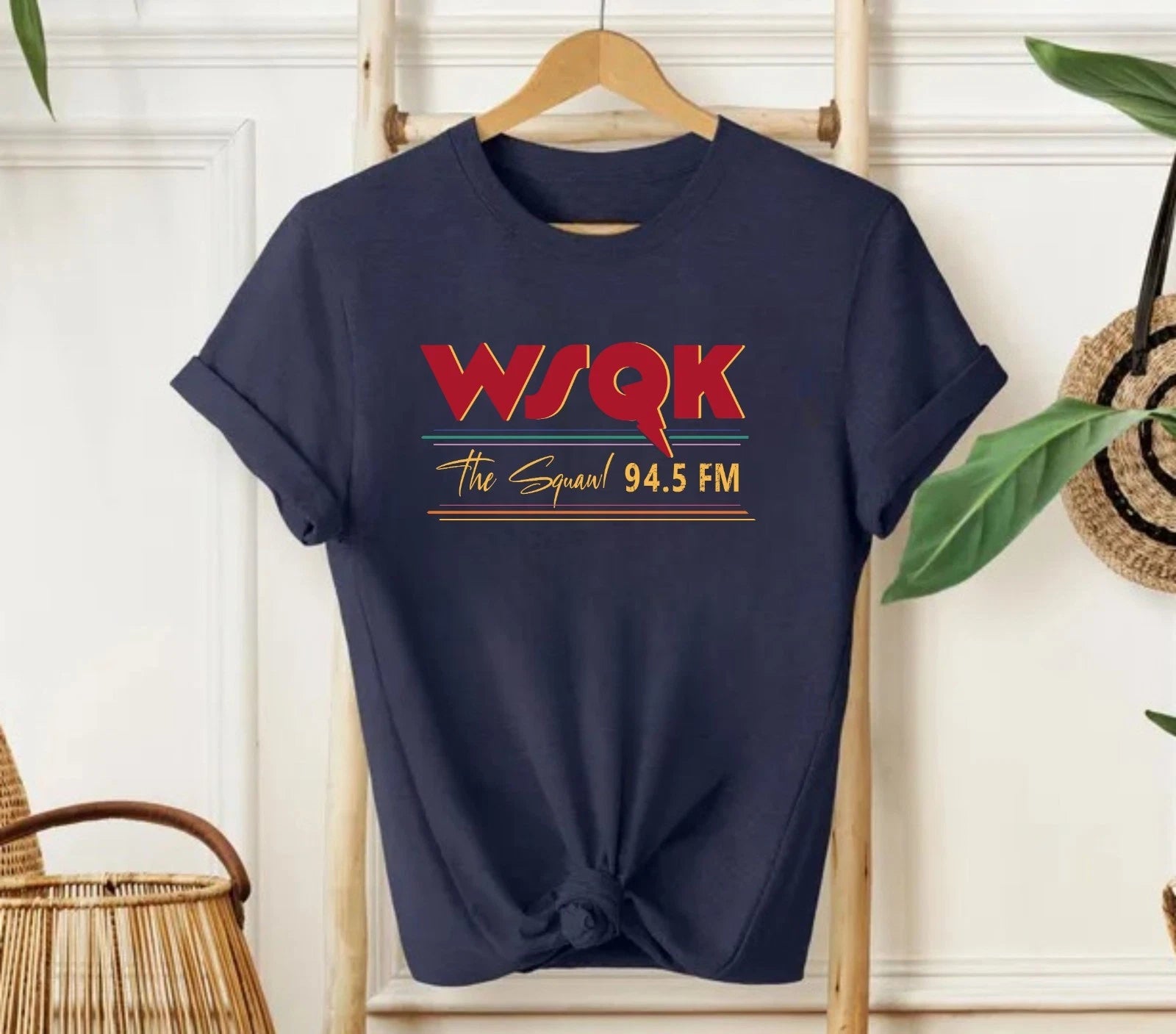 WSQK The Squark TV Parody T-Shirt - Vintage Hawkins Indiana Ratio Unisex Tee Top