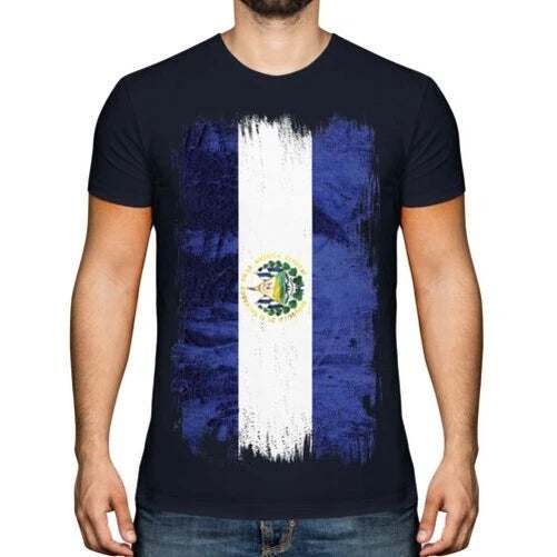 El Salvador Grunge Flag Mens T-Shirt Salvadoran T-Shirt