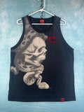 Y2K VTG Mens TRIBAL Tank Top Sleeveless Muscle Tee Shirt Skull XL