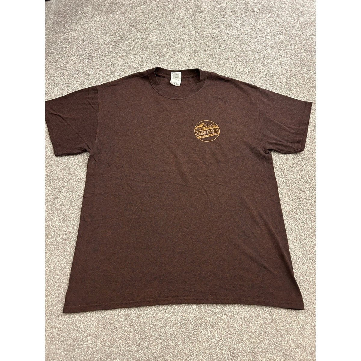 VTG Grand Canyon National Park T-Shirt Mens Large Brown Excellent Rim 2 Rim