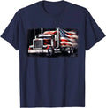 US American Flag Semi Truck Driver Trucker Gifts Unisex T-Shirt
