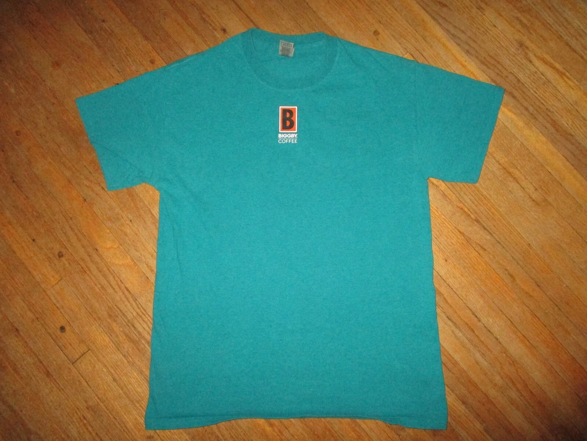 BIGGBY COFFEE T SHIRT Coffeehouse Formerly Beaners Barista Adult MEDIUM Image 1 of 3