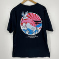 CVLA Creative Visuals Los Angeles Mens XL Black Japanese Crane Graphic T-Shirt