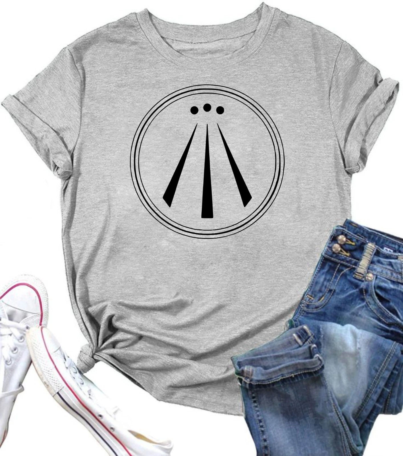 Mens Druid Awen Symbol T Shirt Druidic Spirit Flowing Pagan Shirt Unisex Top Tee