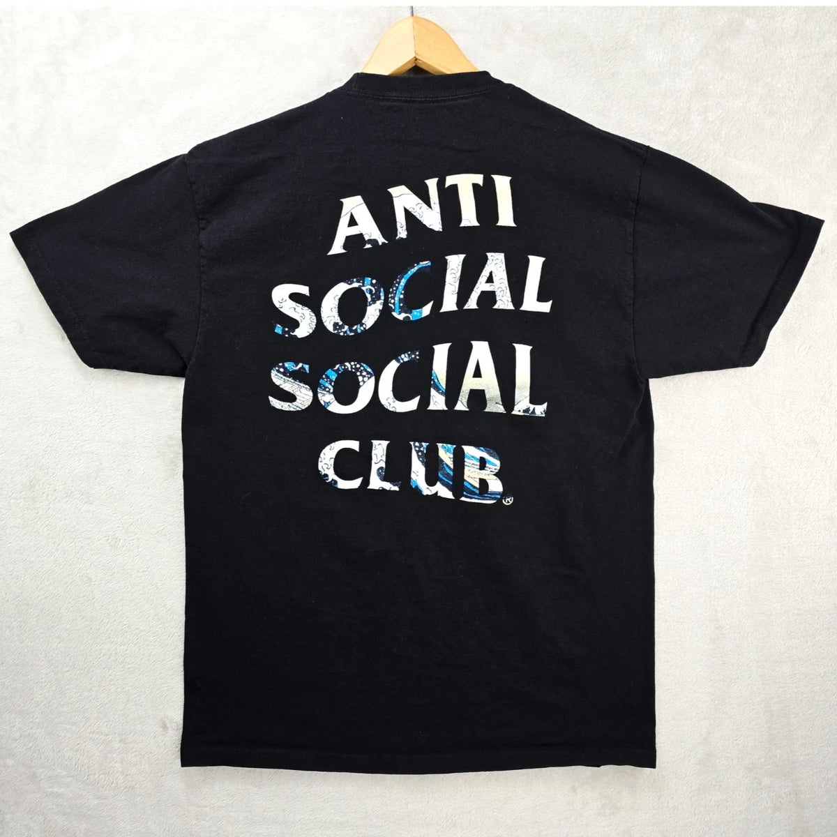 Anti Social Social Club Shirt Mens Large Black ASSC Tonkotsu Hokusai Streetwear